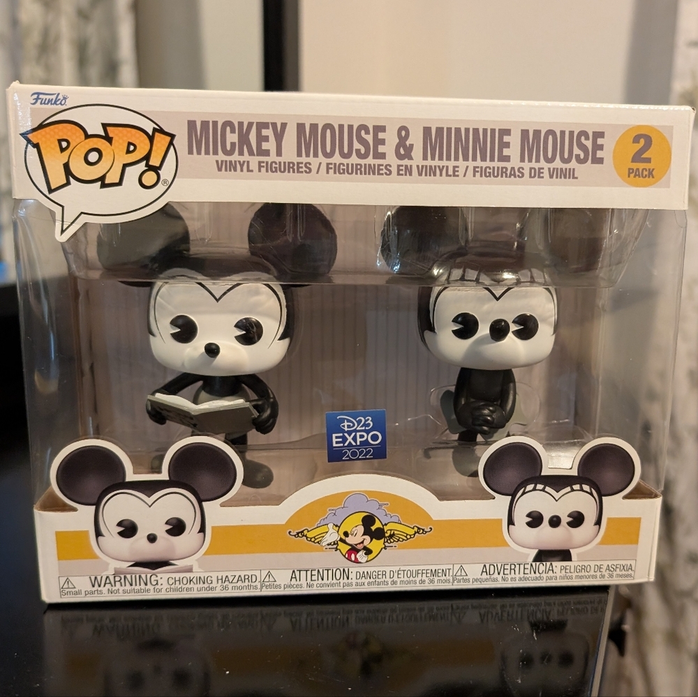 Funko Pop Mickey & Minnie Mouse Black and White Figures